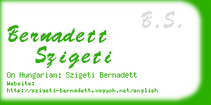 bernadett szigeti business card